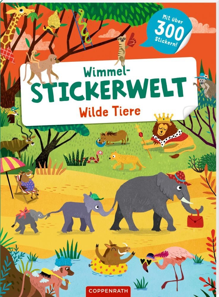 Die Spiegelburg Wimmel Stickerwelt Wilde Tiere - Sausebrause Shop