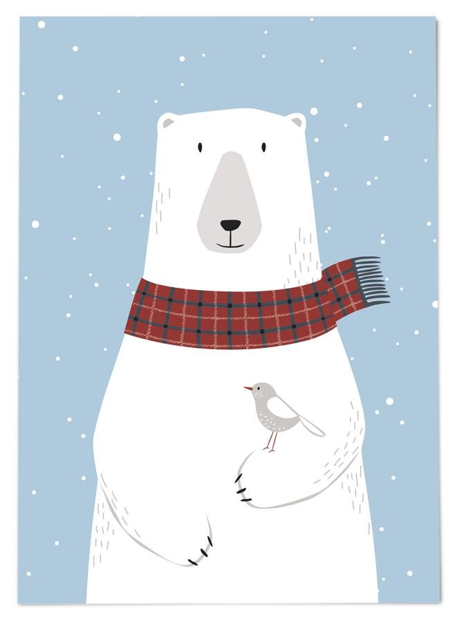 Schneefrei durch den Winter! Bedruckte Weihnachtskarte, Eiskratzer-Postkarte  für MeteoGroup